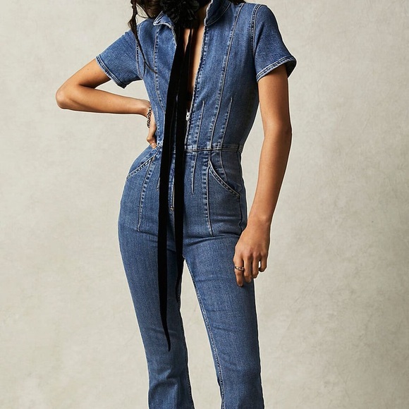 Free People Jayde Flare Jumpsuit - Picture 2 of 4